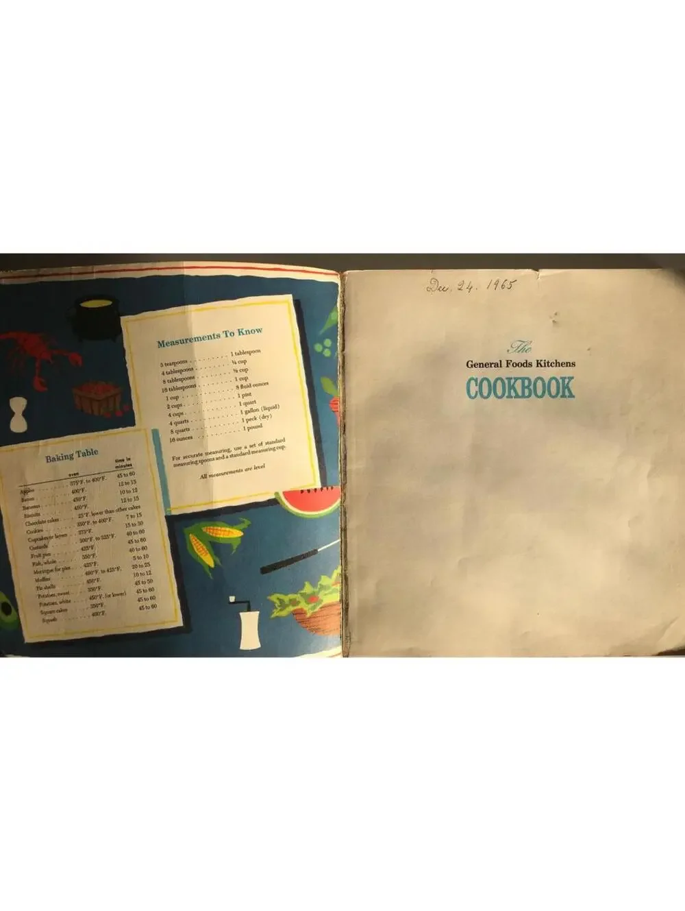 Vintage General Foods Kitchens Cookbook, 1959 Second Printing